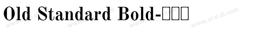 Old Standard Bold字体转换